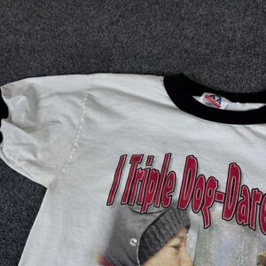 VTG AAA T-Shirt Mens Medium White A Christmas Story Triple Dog Dare You Graphic
